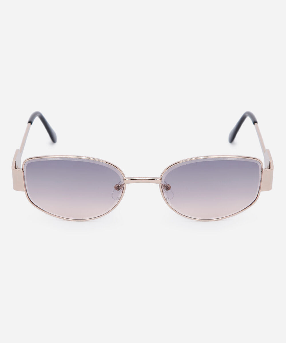 óculos de sol feminino quadrado de metal triton dourado