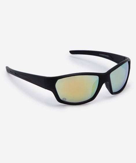 óculos de sol unissex esportivo de acetato preto