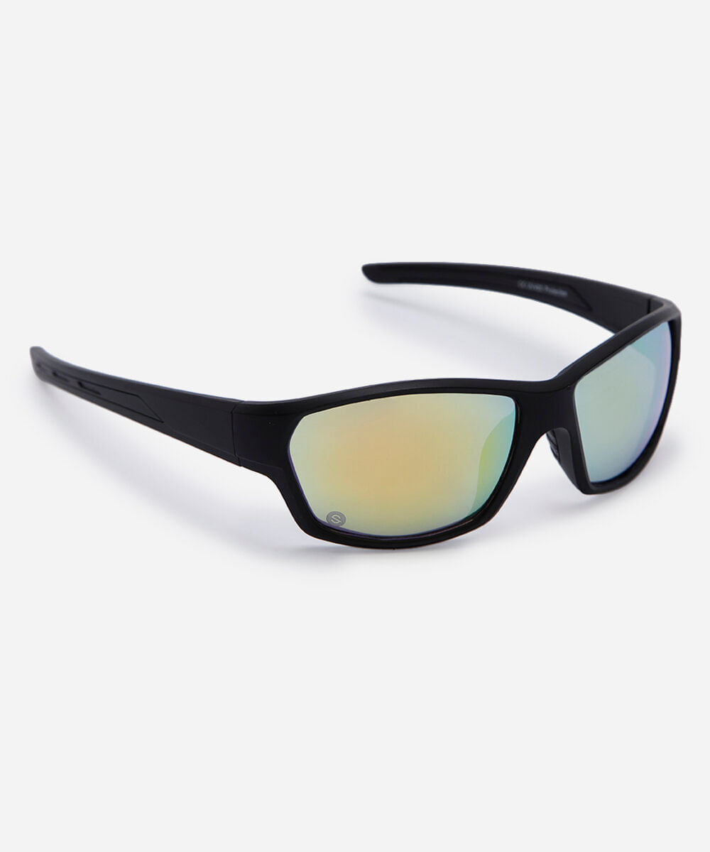 óculos de sol unissex esportivo de acetato preto