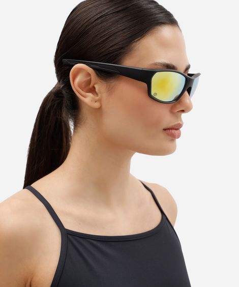 óculos de sol unissex esportivo de acetato preto