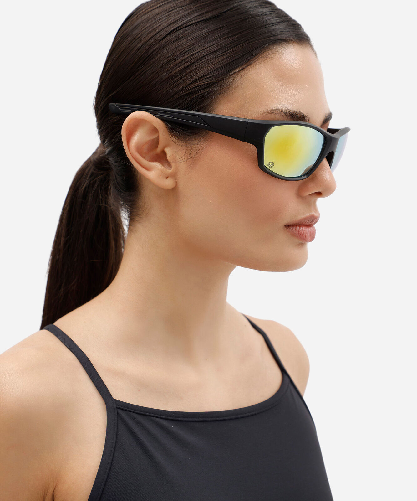 óculos de sol unissex esportivo de acetato preto