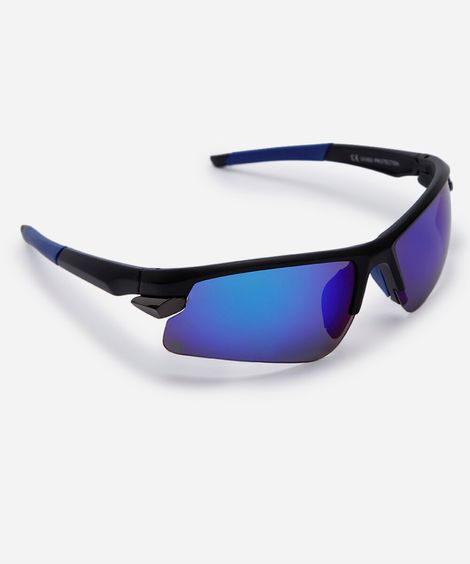 óculos de sol unissex esportivo de acetato preto
