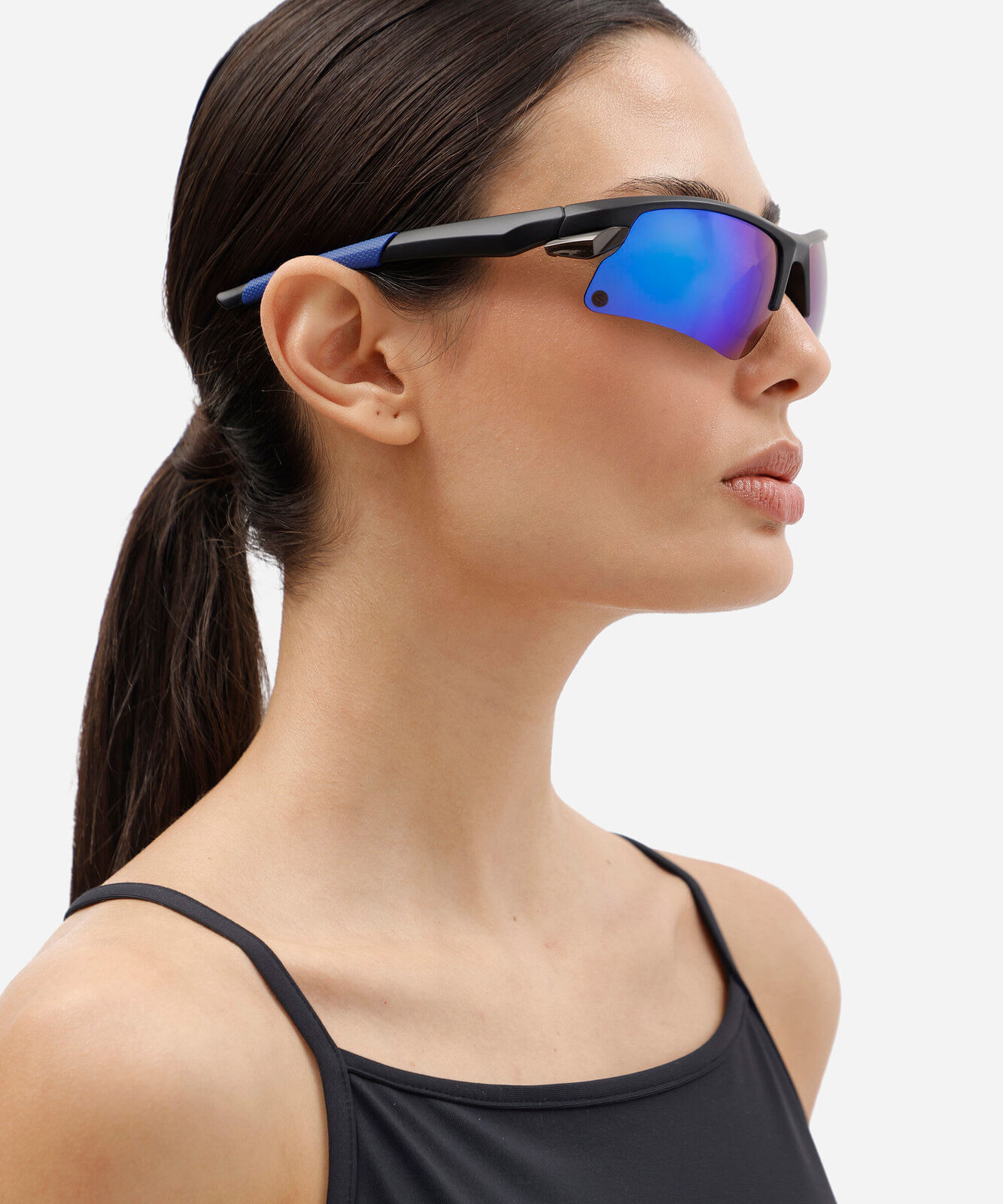 óculos de sol unissex esportivo de acetato preto