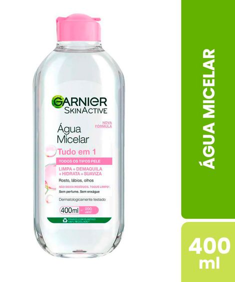 Água Micellar Garnier SkinActive Tudo em 1 Pink - 400ml Único
