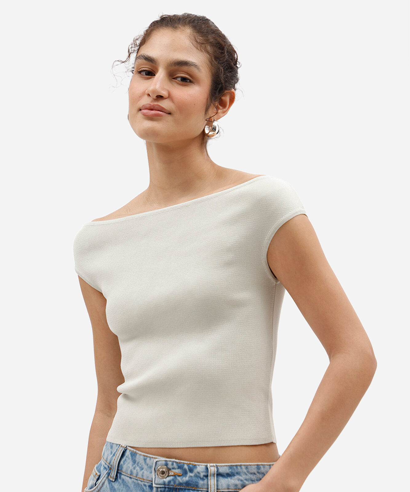 blusa feminina de tricot ombro a ombro verde