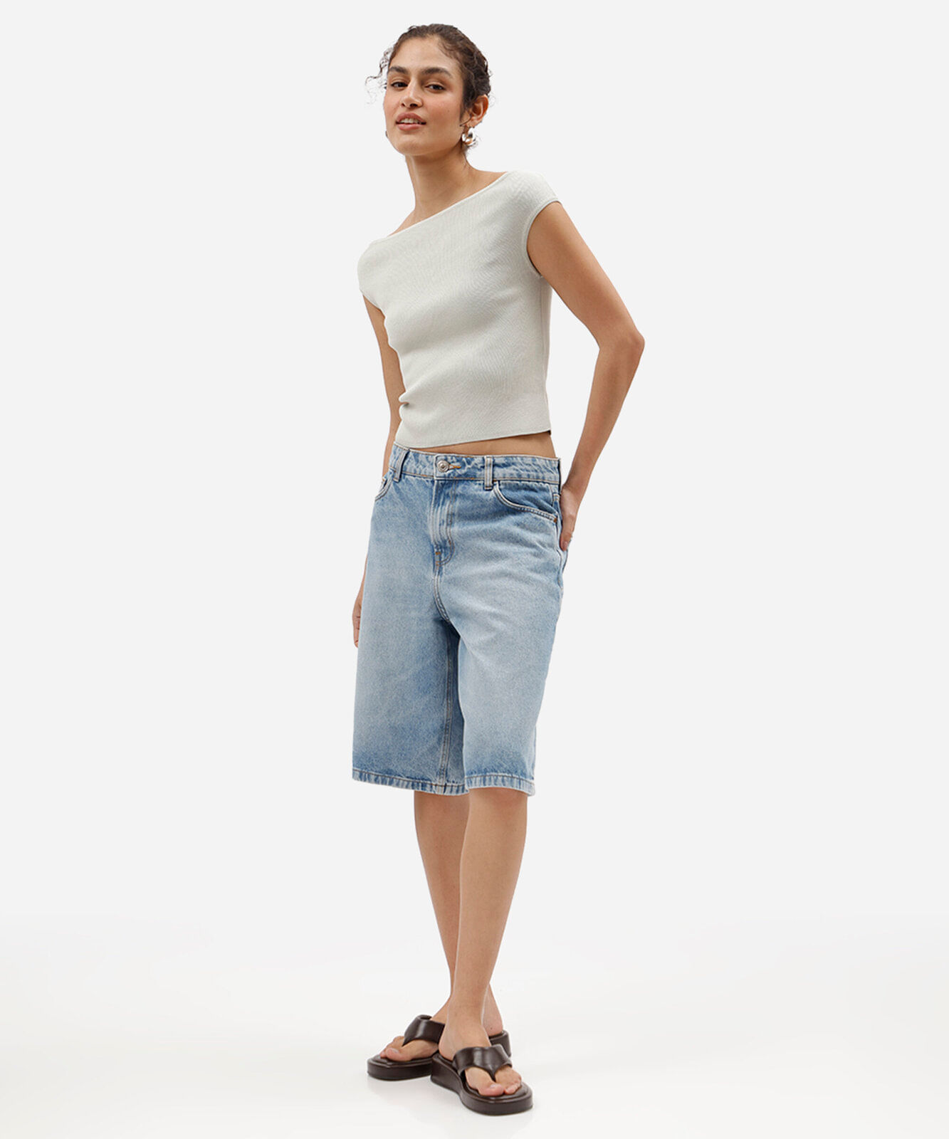 blusa feminina de tricot ombro a ombro verde