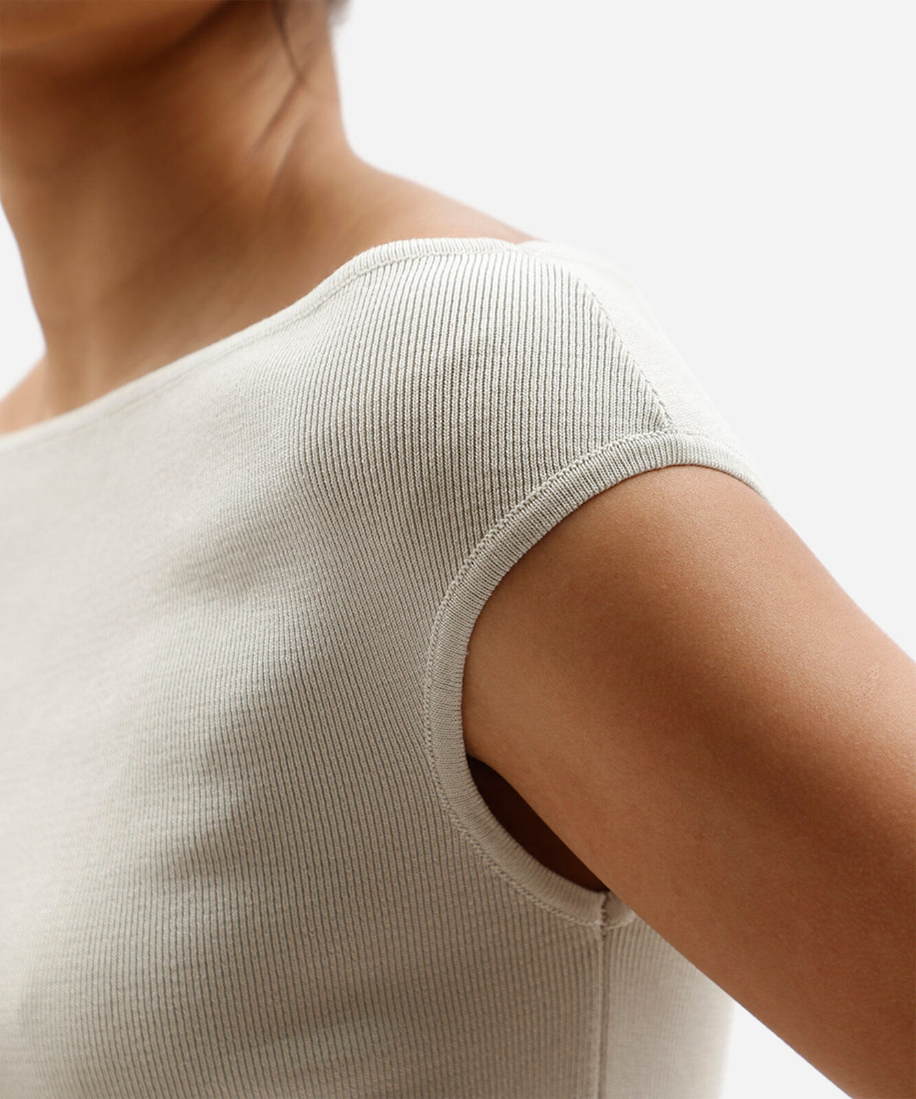 blusa feminina de tricot ombro a ombro verde