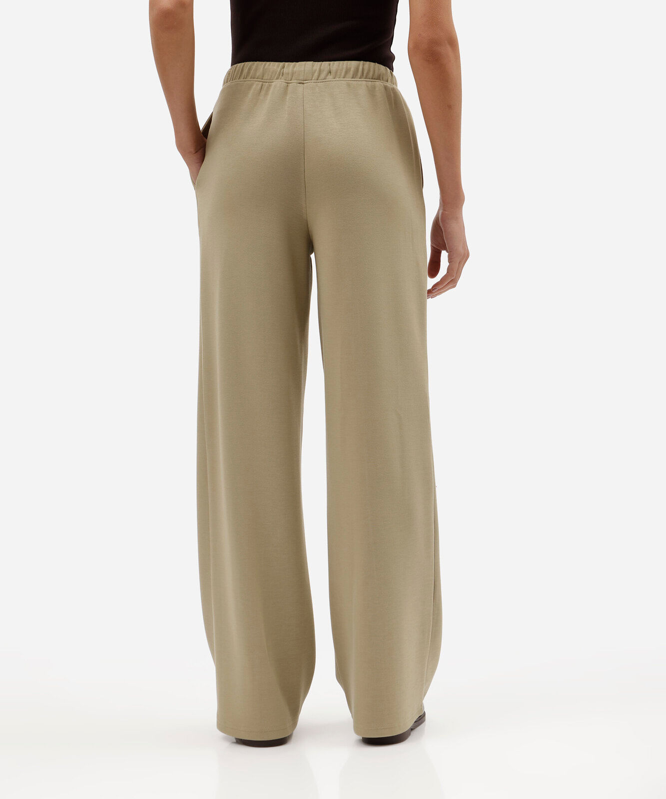 calça jogger básica feminina com nervura verde