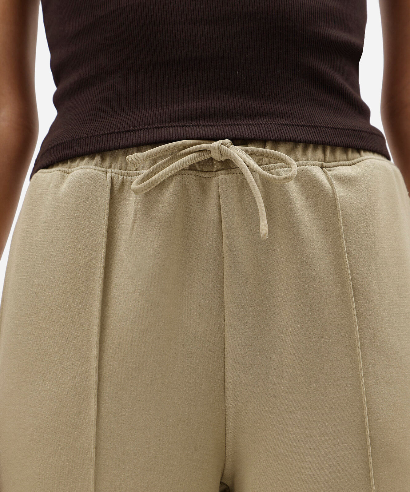calça jogger básica feminina com nervura verde