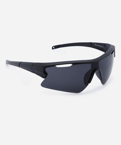óculos de sol esportivo unissex de acetato preto