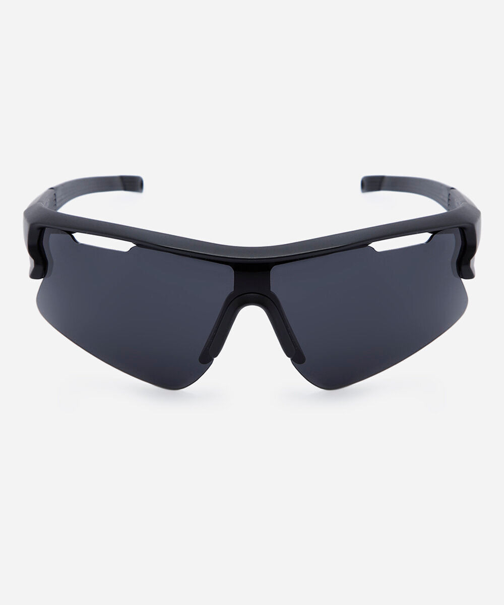 óculos de sol esportivo unissex de acetato preto