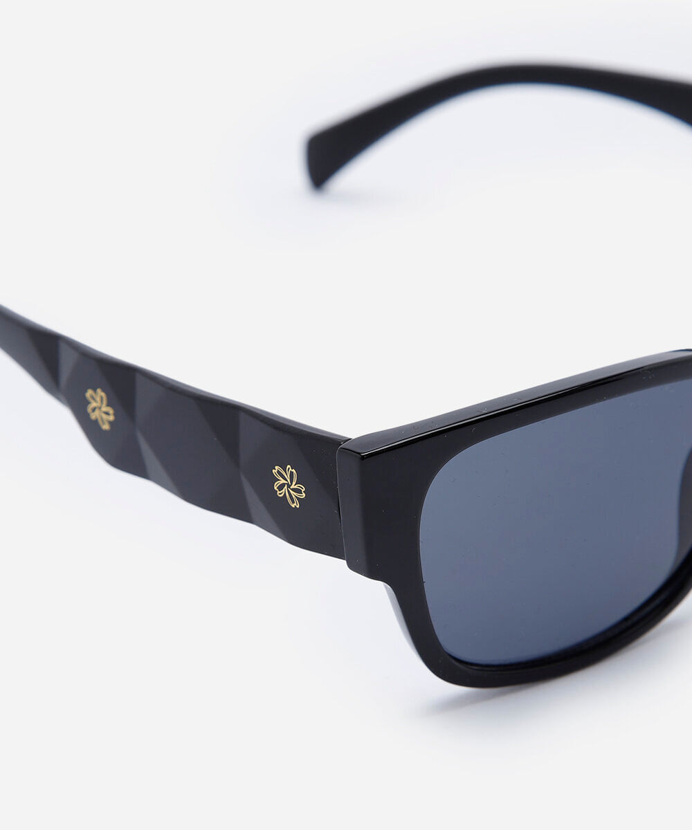 óculos de sol quadrado feminino de acetato preto