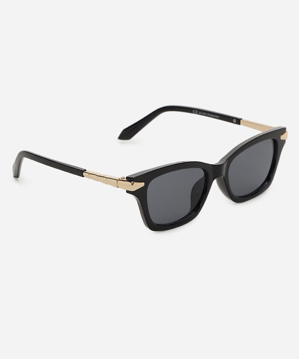 óculos de sol feminino quadrado de acetato triton preto