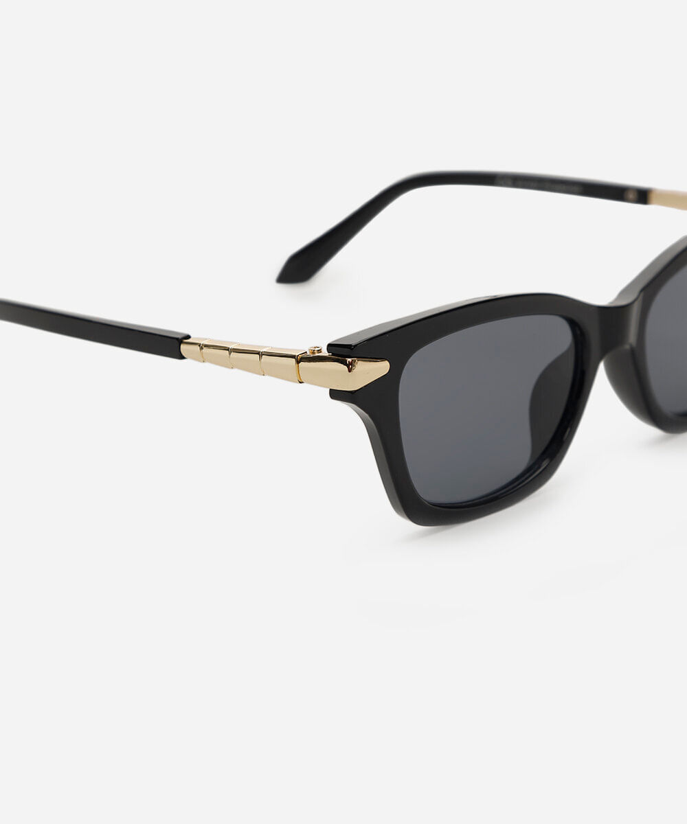 óculos de sol feminino quadrado de acetato triton preto