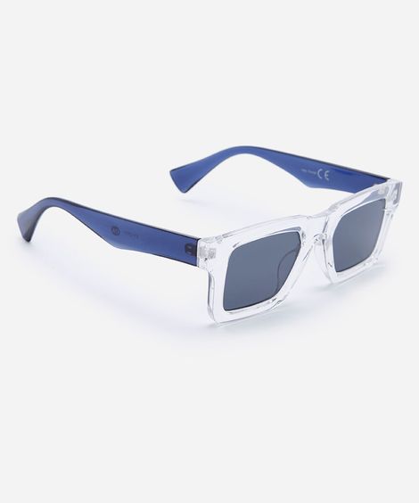 óculos de sol unissex quadrado de acetato transparente