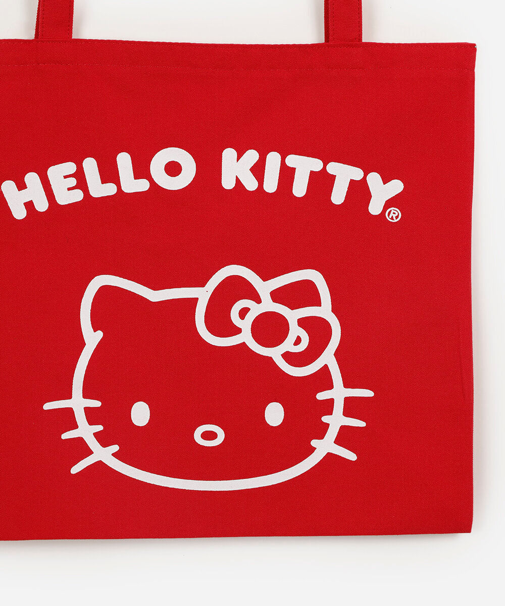 bolsa ecobag feminina de algodão hello kitty vermelha