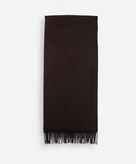 cachecol masculino com viscose e franjas marrom