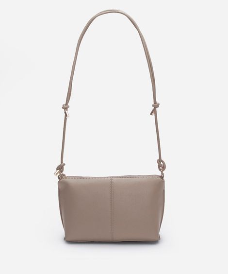 bolsa crossbody alça dupla bege