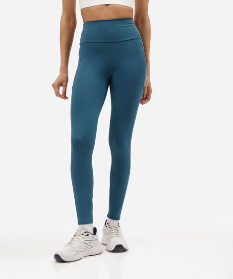 calça legging feminina com bolso esportiva azul