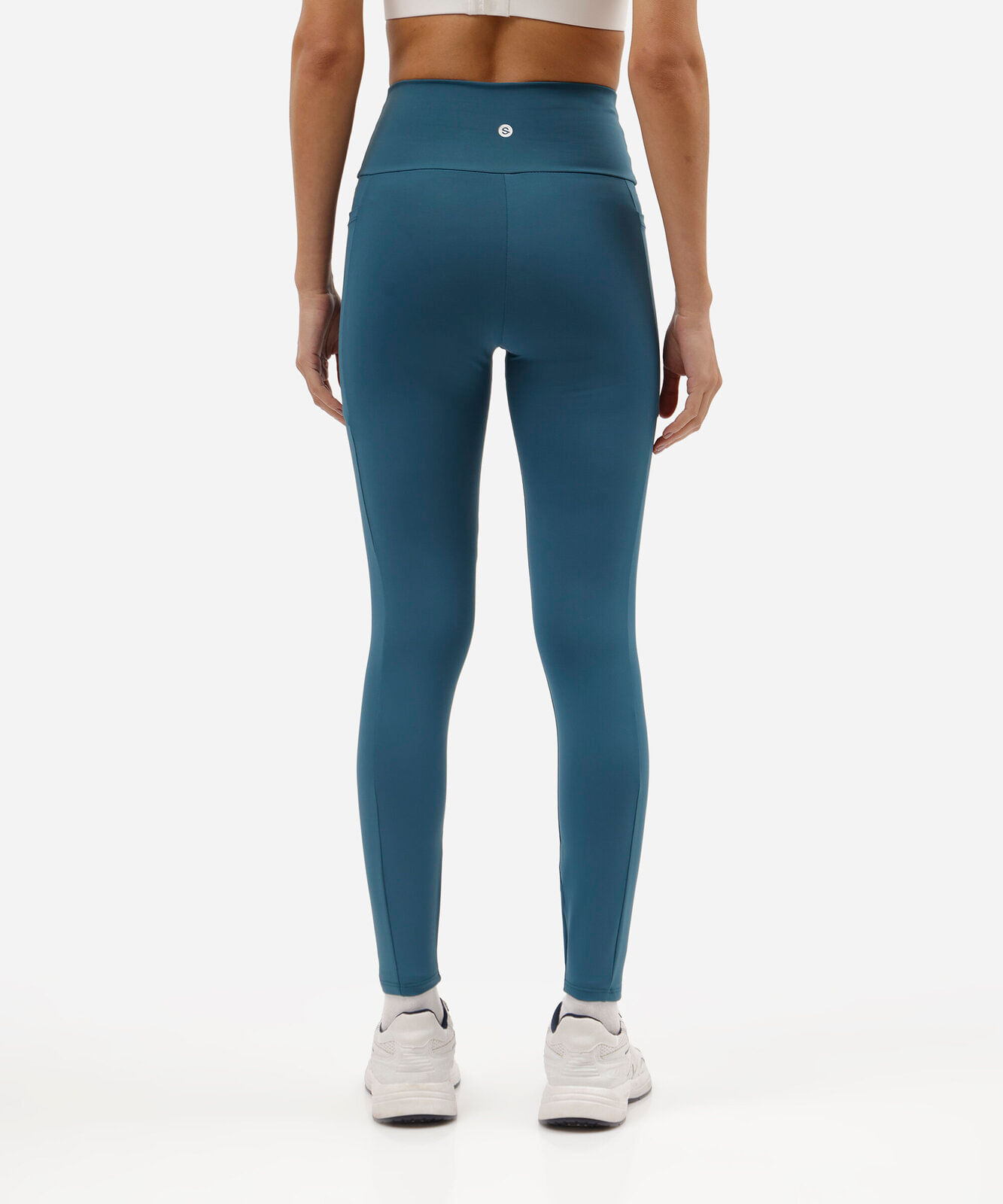 calça legging feminina com bolso esportiva azul