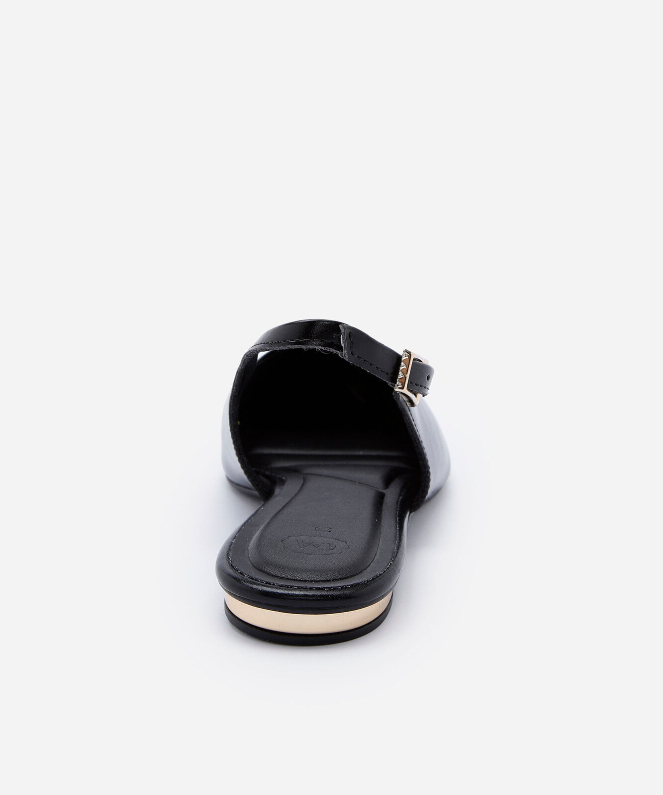 sapatilha slingback feminina bico fino preto
