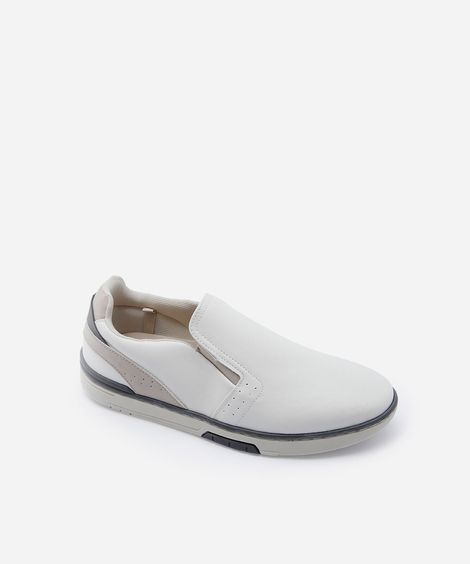tênis slip on casual masculino off white