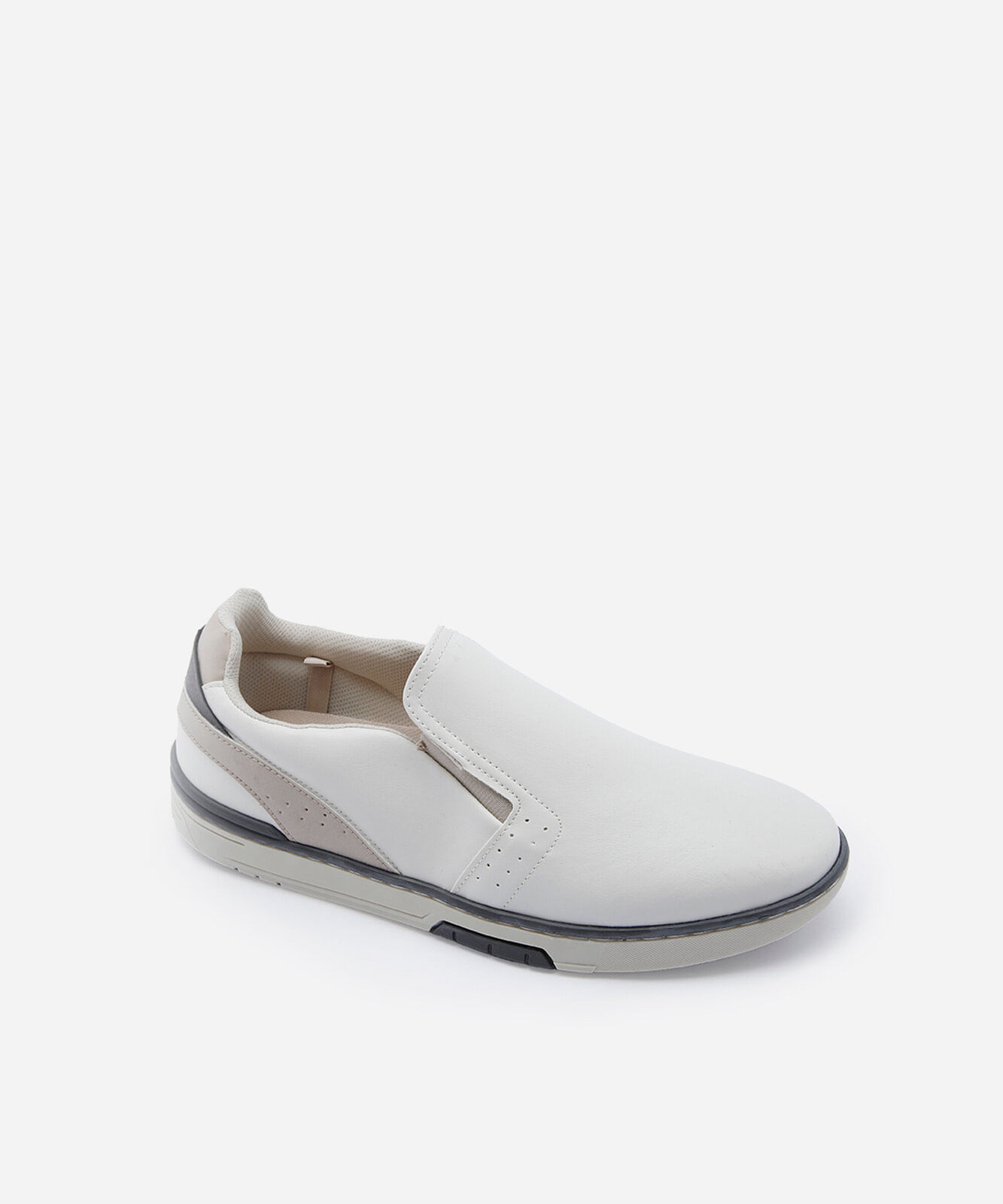 tênis slip on casual masculino off white