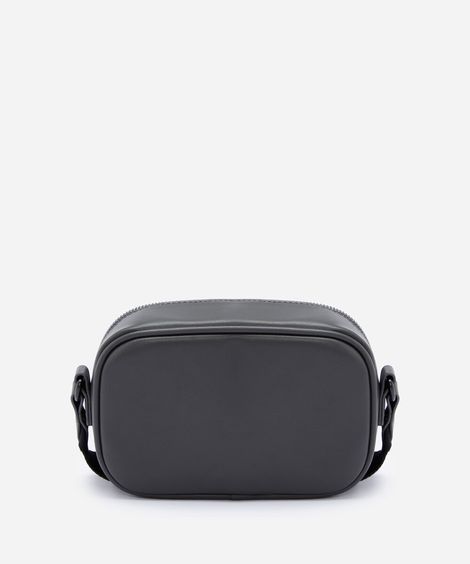 bolsa shoulder bag masculina retangular de pu cinza