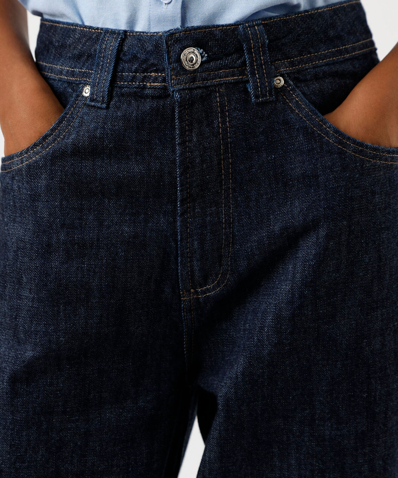 calça baggy feminina jeans cintura média azul