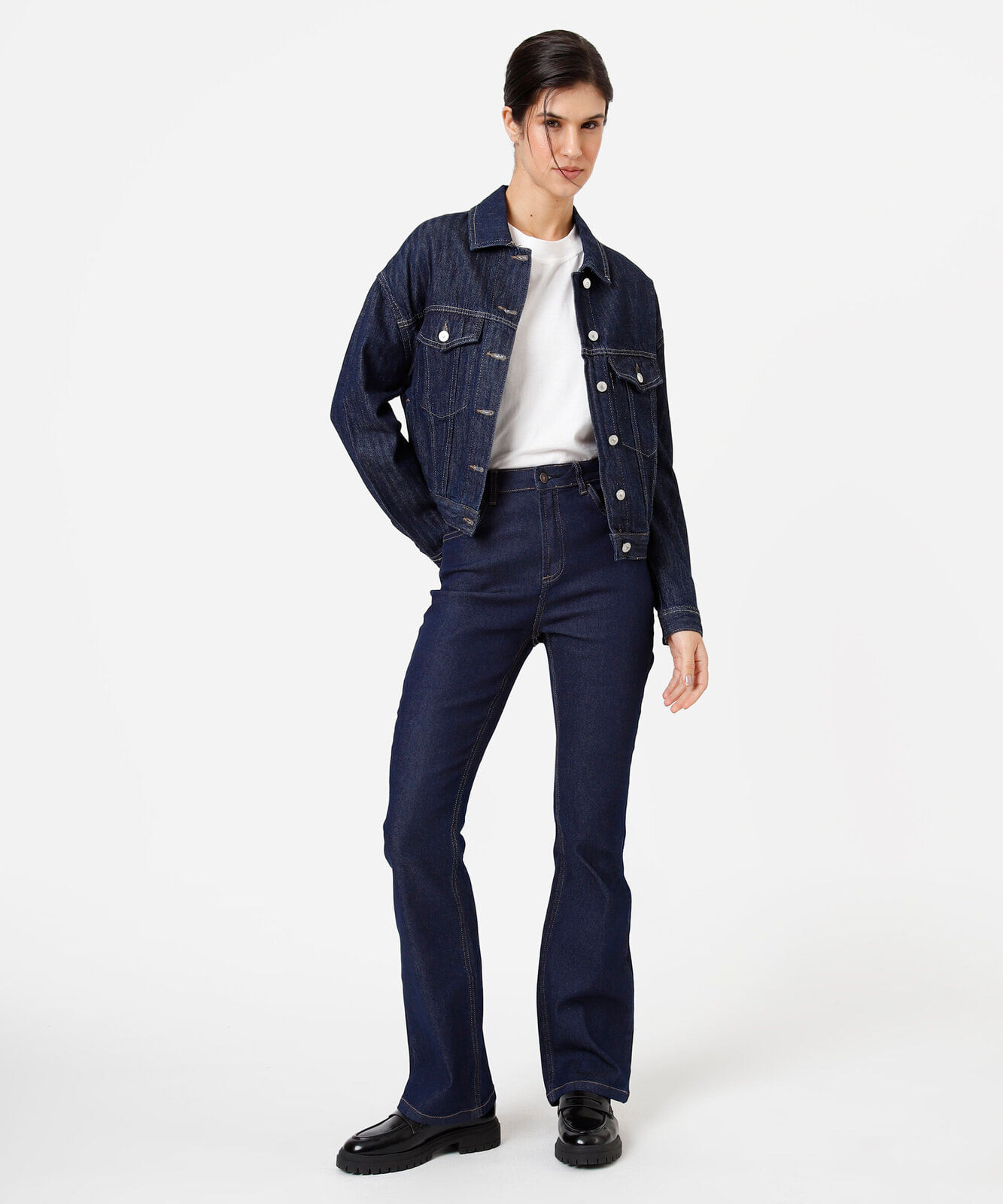 jaqueta feminina jeans azul