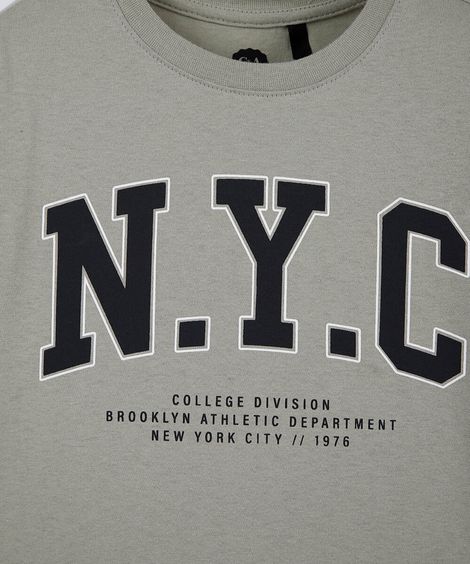 conjunto curto infantil de algodão nyc verde