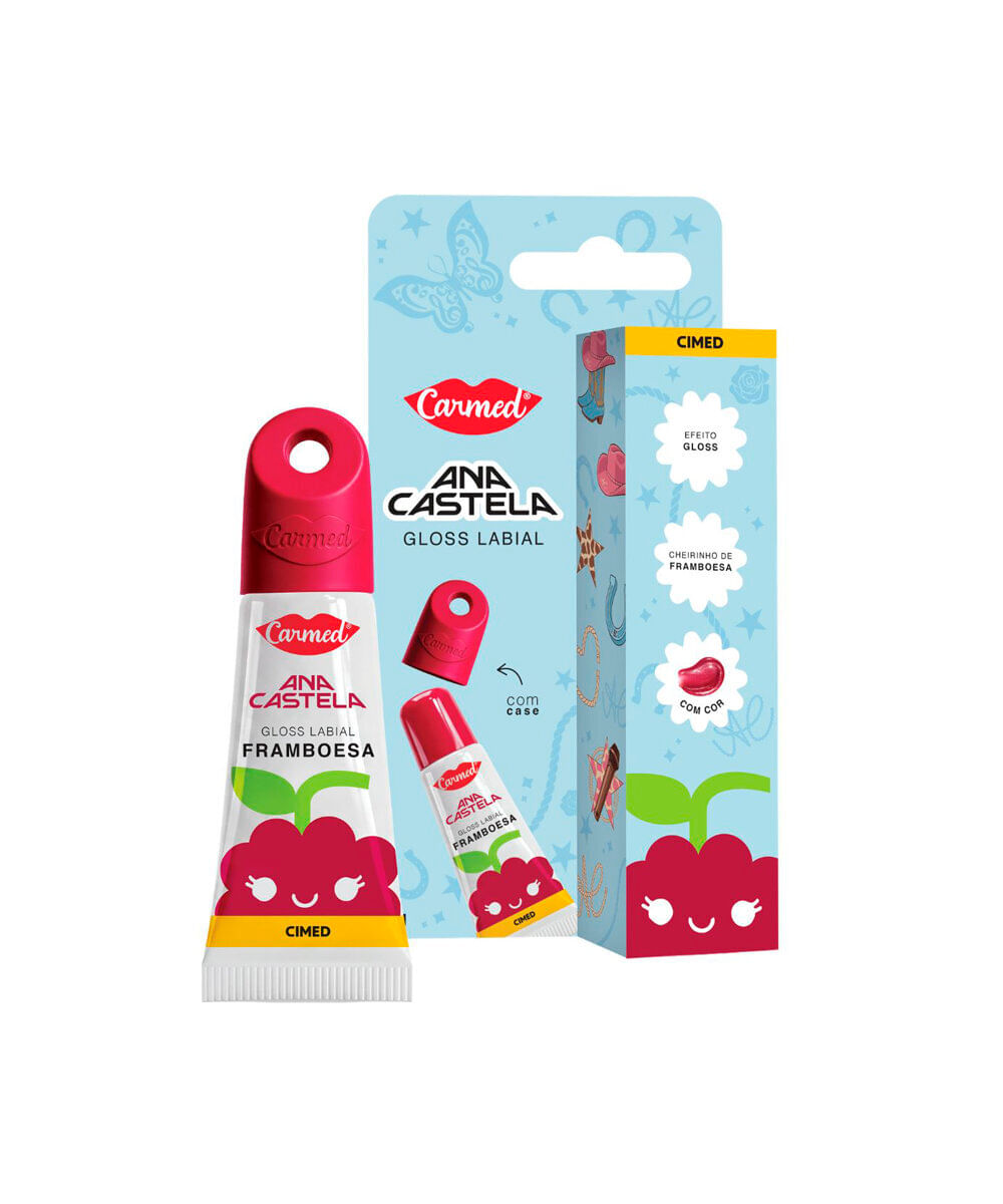lip gloss carmed ana castela framboesa 5g