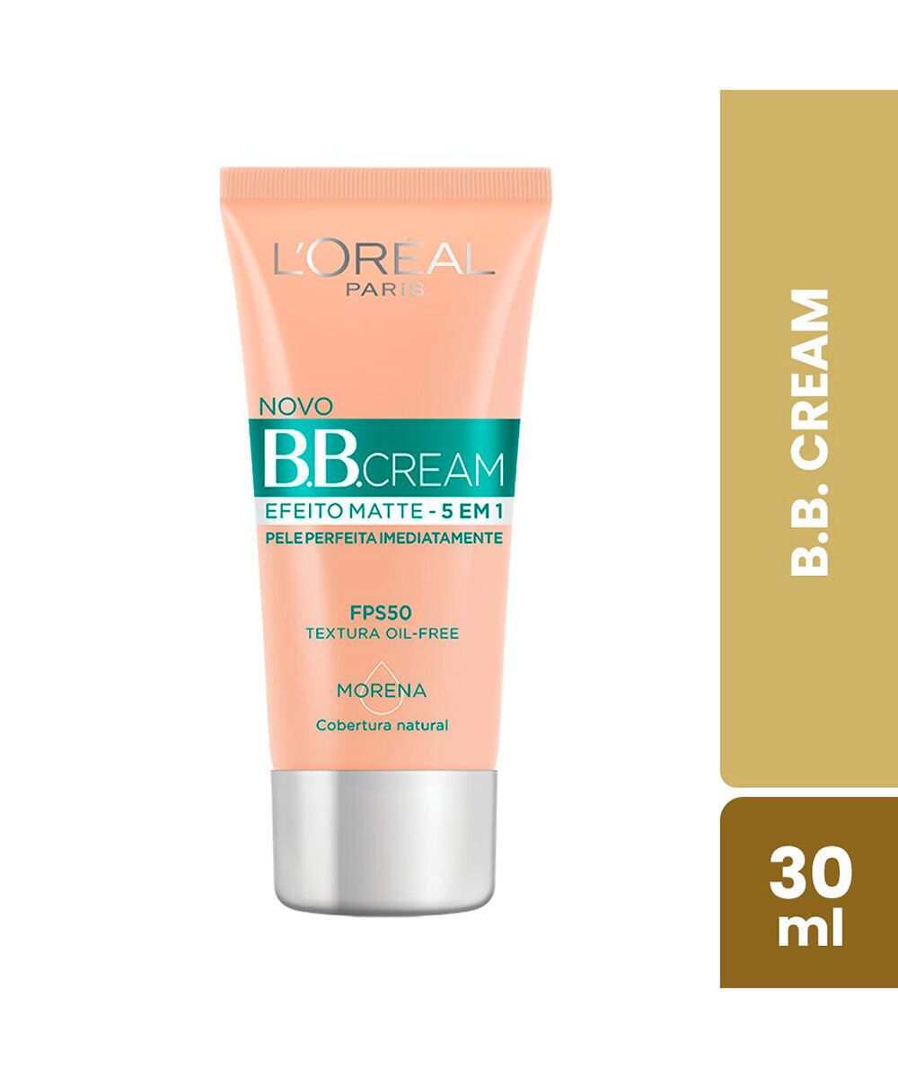 base bb cream loréal paris efeito matte cor dark fps 50 30ml