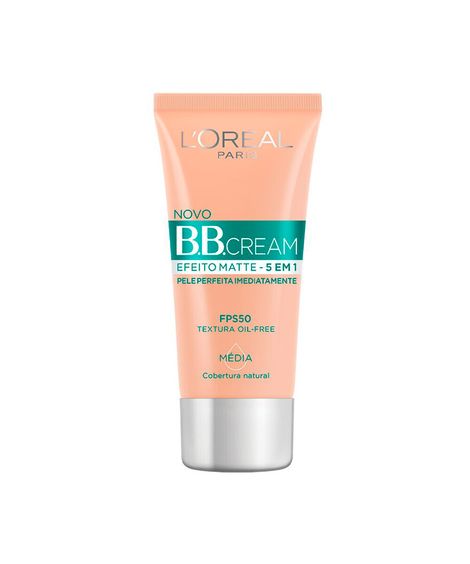 base bb cream loréal paris efeito matte cor média fps 50 30ml