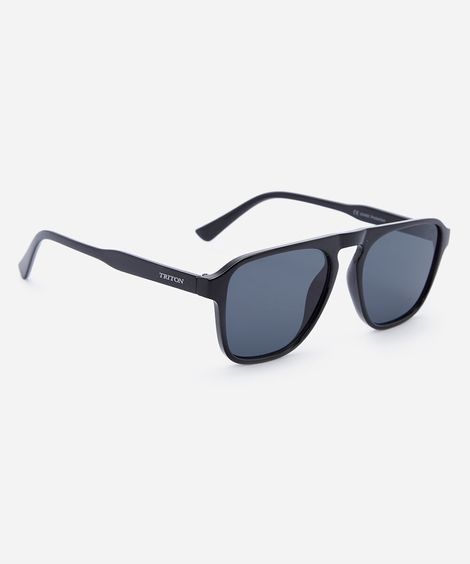 óculos de sol masculino quadrado de acetato triton preto