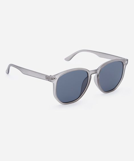 óculos de sol masculino quadrado de acetato triton cinza