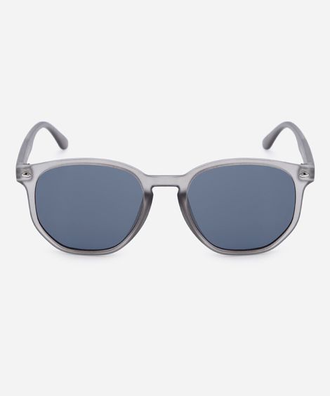 óculos de sol masculino quadrado de acetato triton cinza