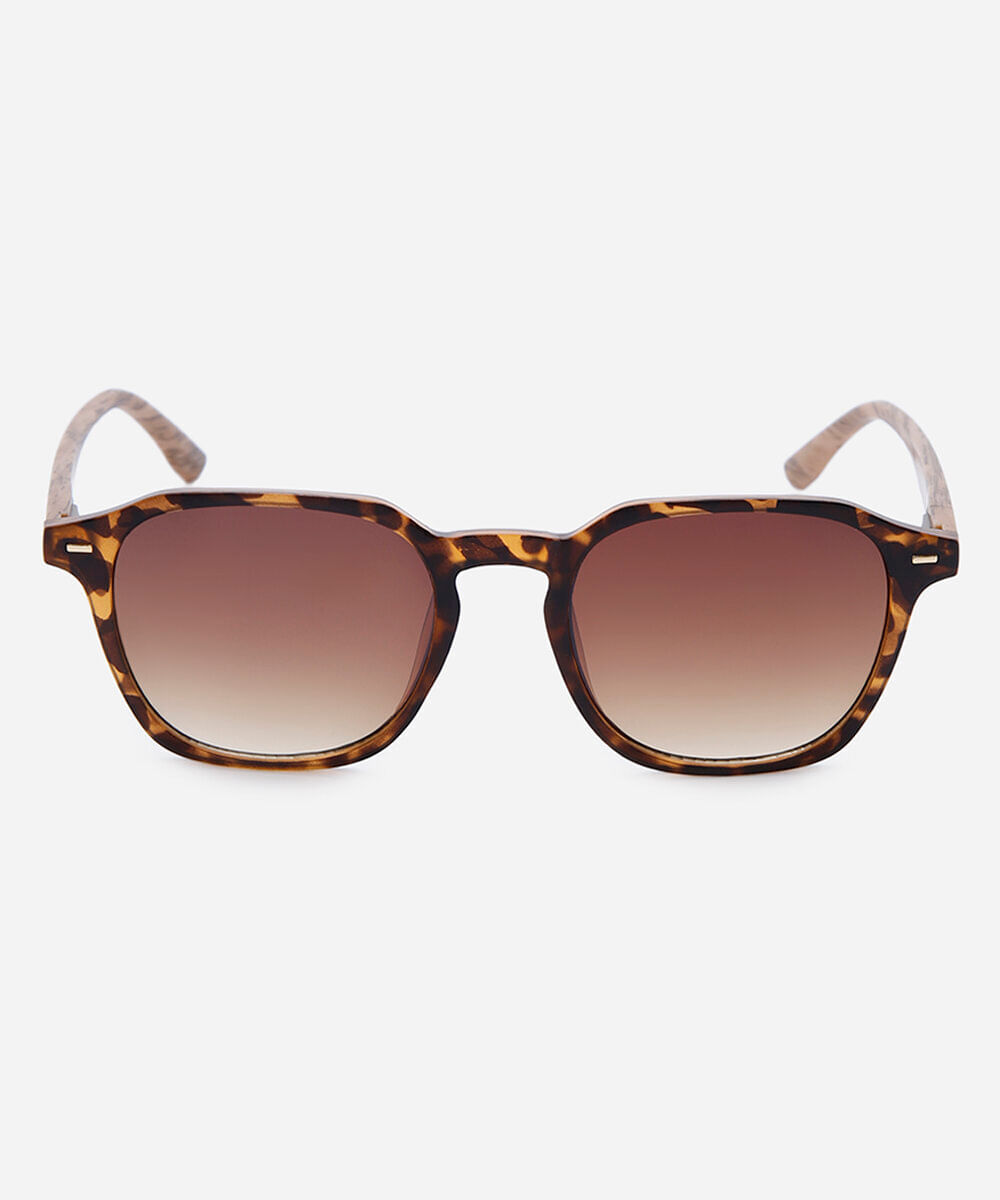 óculos de sol masculino quadrado de acetato tartaruga triton marrom