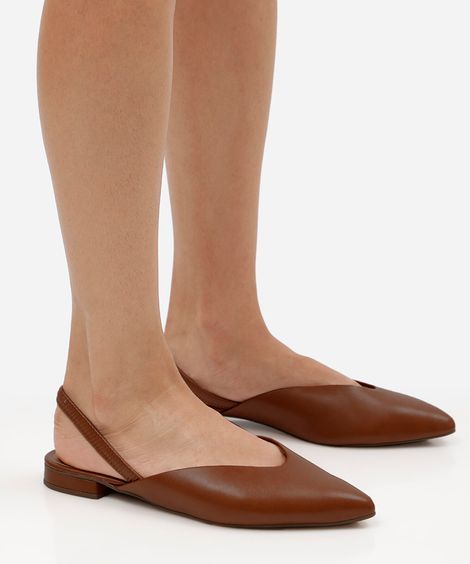 sapatilha feminina slingback oneself marrom