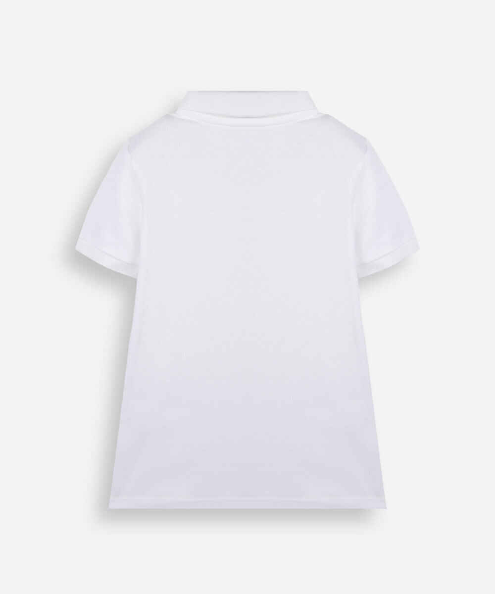 polo de algodão infantil âncora off white