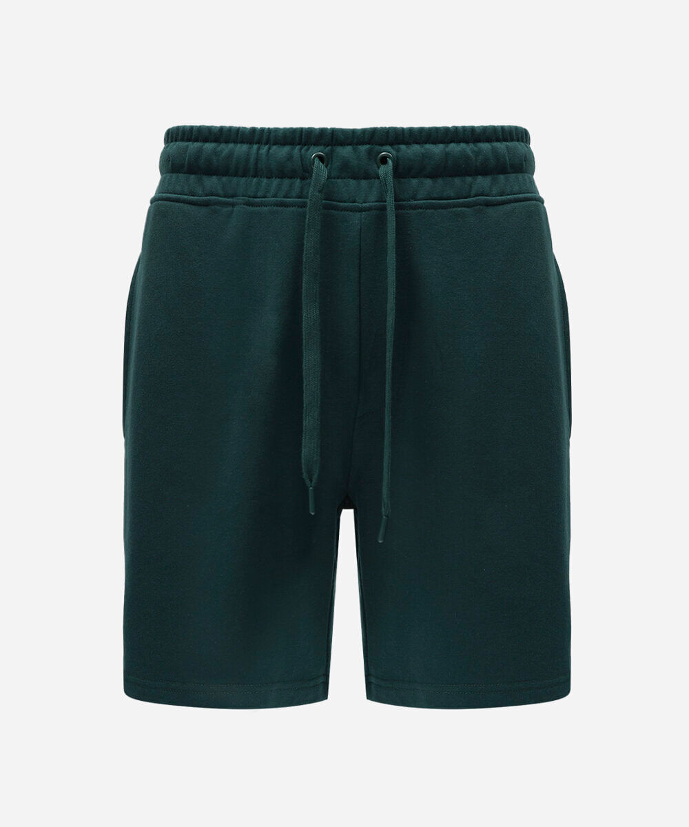 bermuda relaxed moletom cós elastico com cordão verde