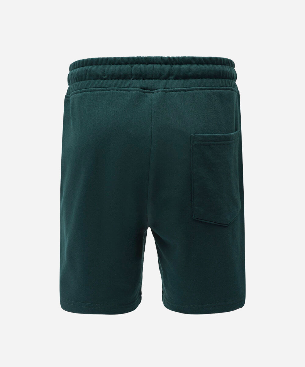 bermuda relaxed moletom cós elastico com cordão verde