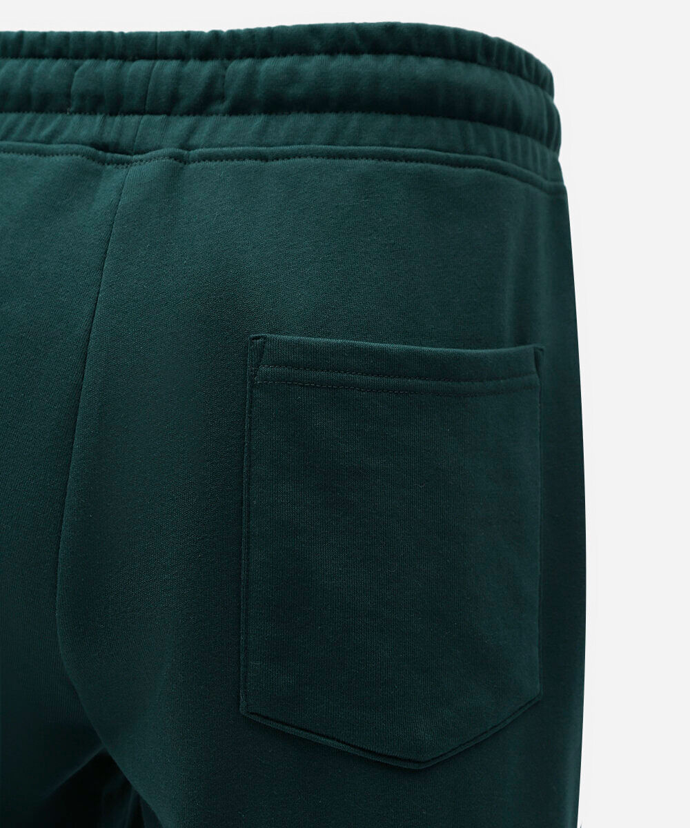 bermuda relaxed moletom cós elastico com cordão verde