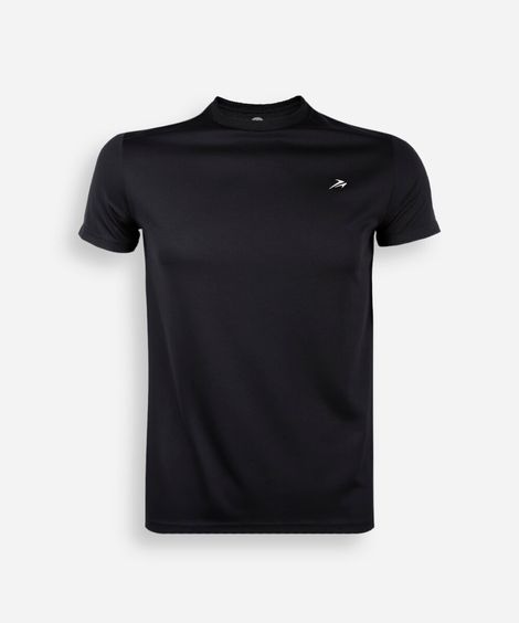 camiseta juvenil esportiva manga curta preta
