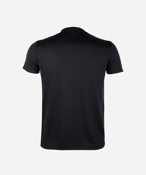 camiseta juvenil esportiva manga curta preta