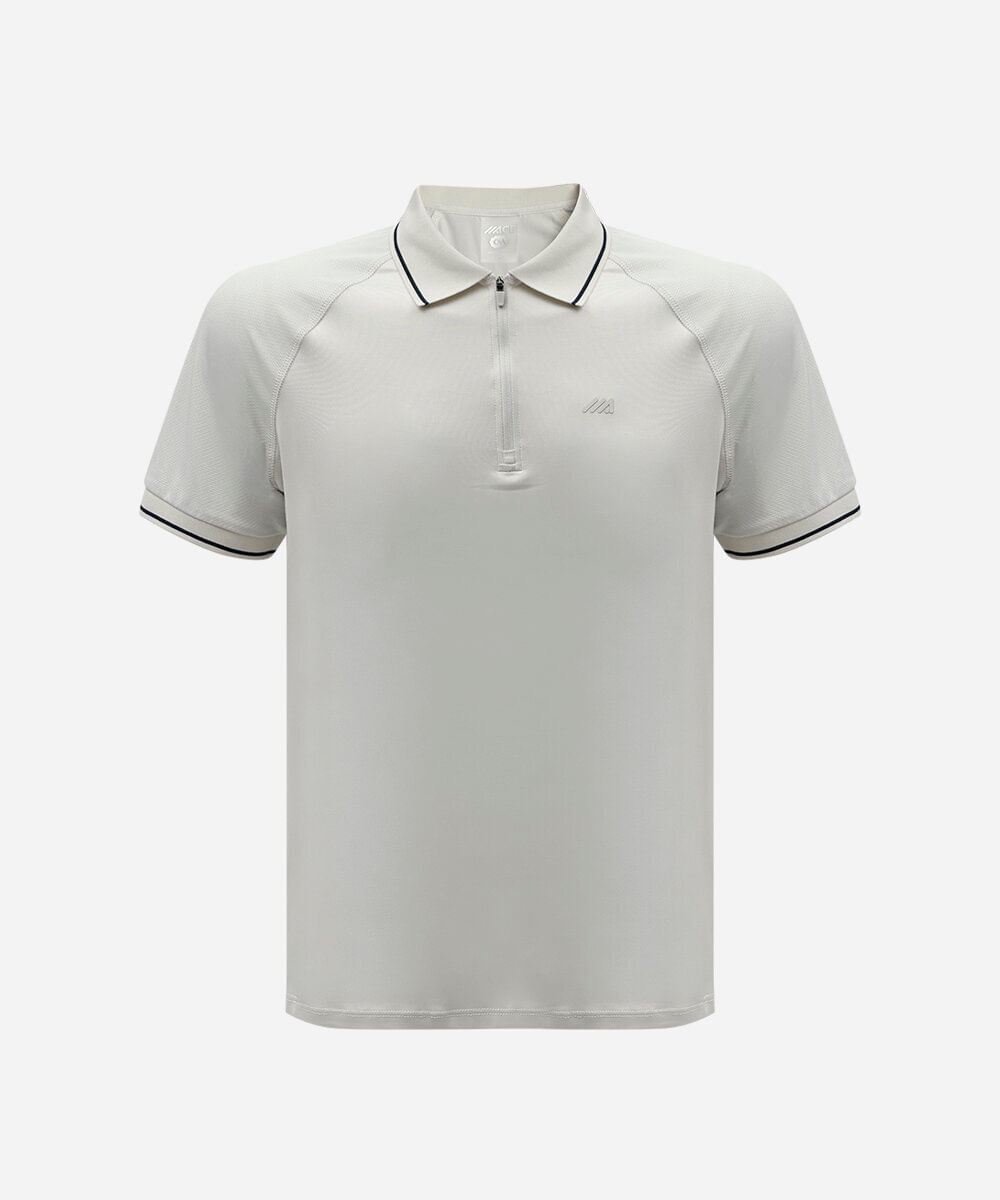 polo esportiva masculina manga curta cinza
