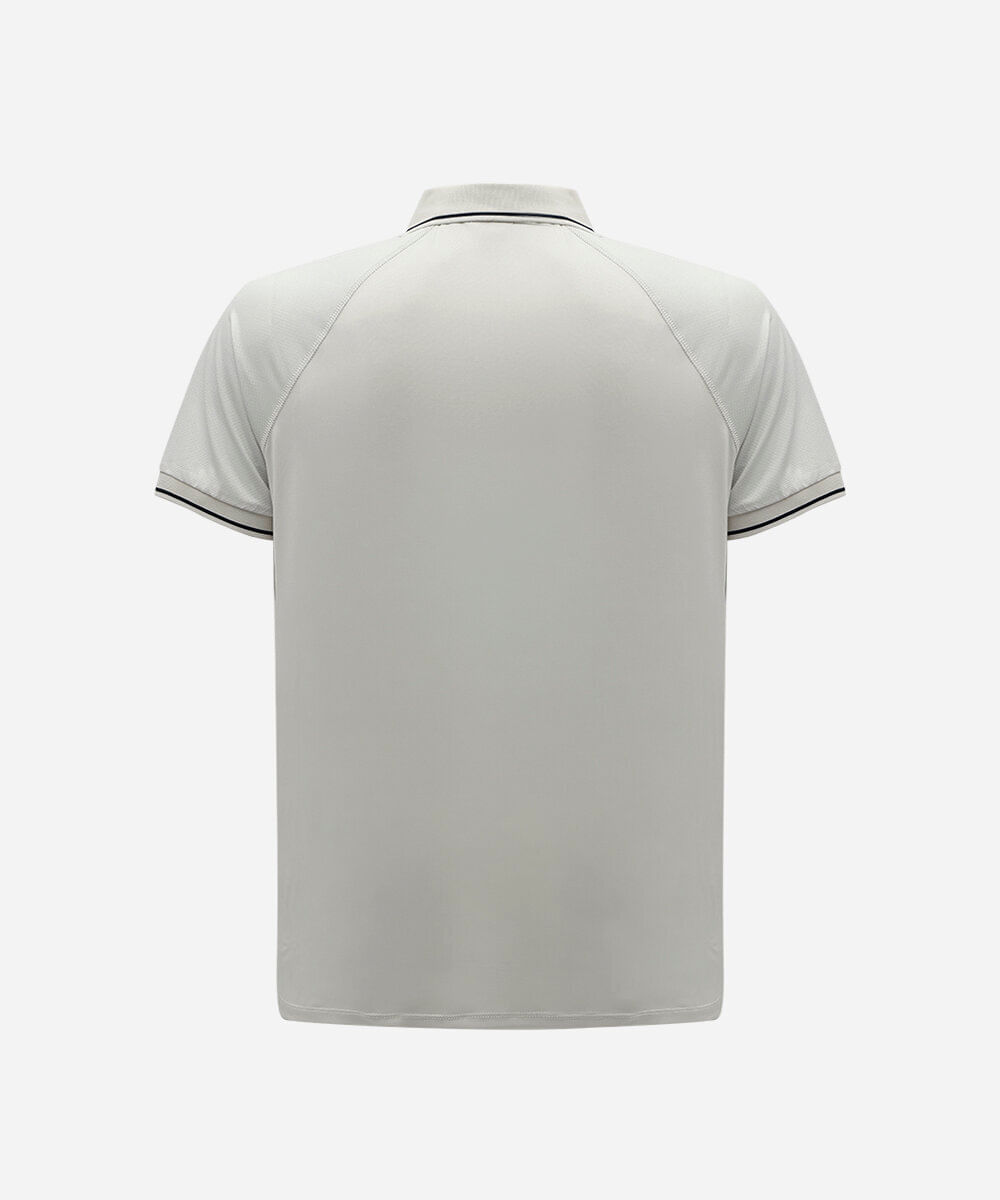 polo esportiva masculina manga curta cinza
