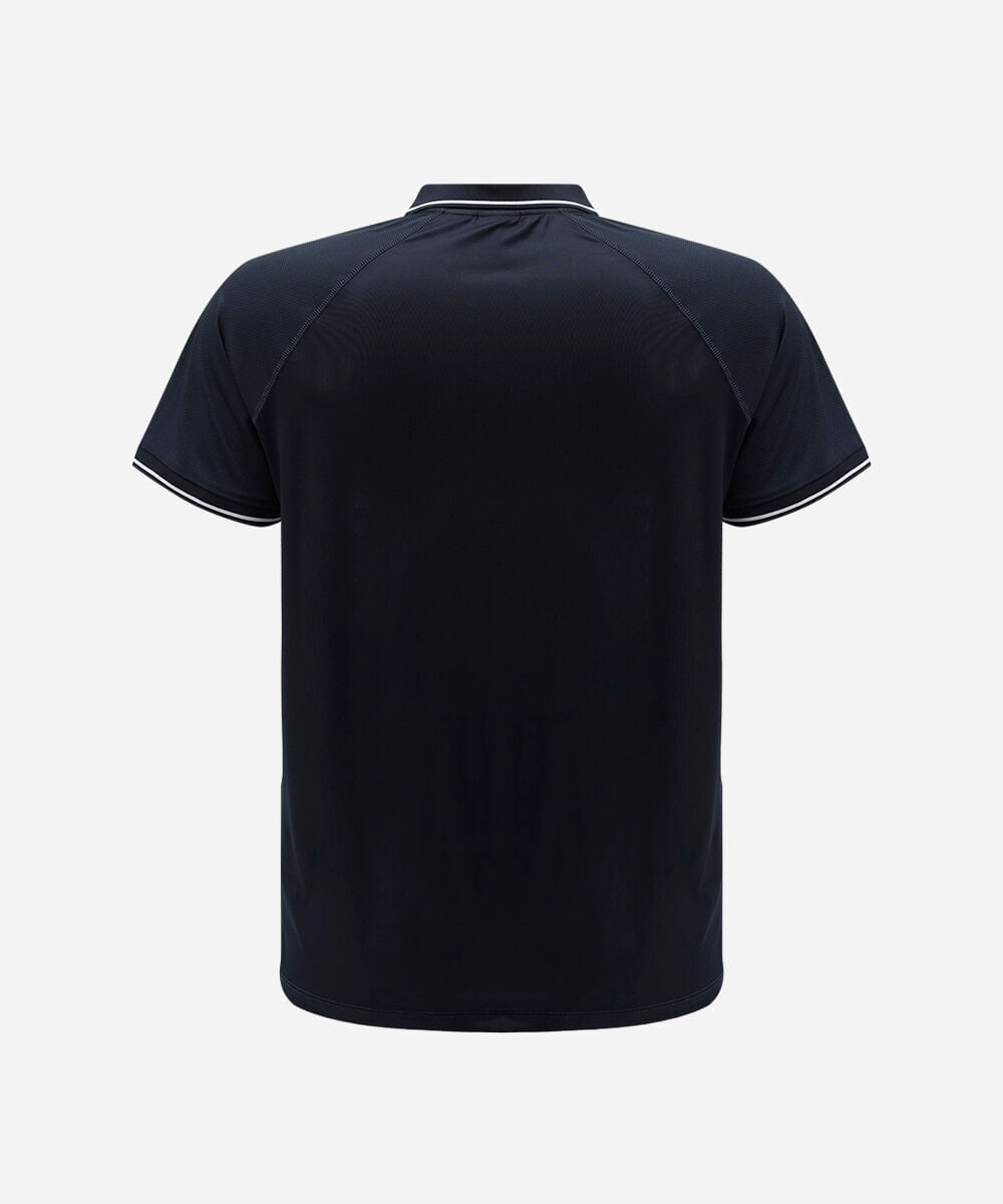 polo esportiva masculina manga curta azul