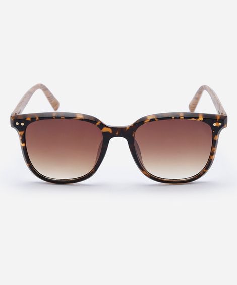 óculos de sol masculino quadrado de acetato triton marrom