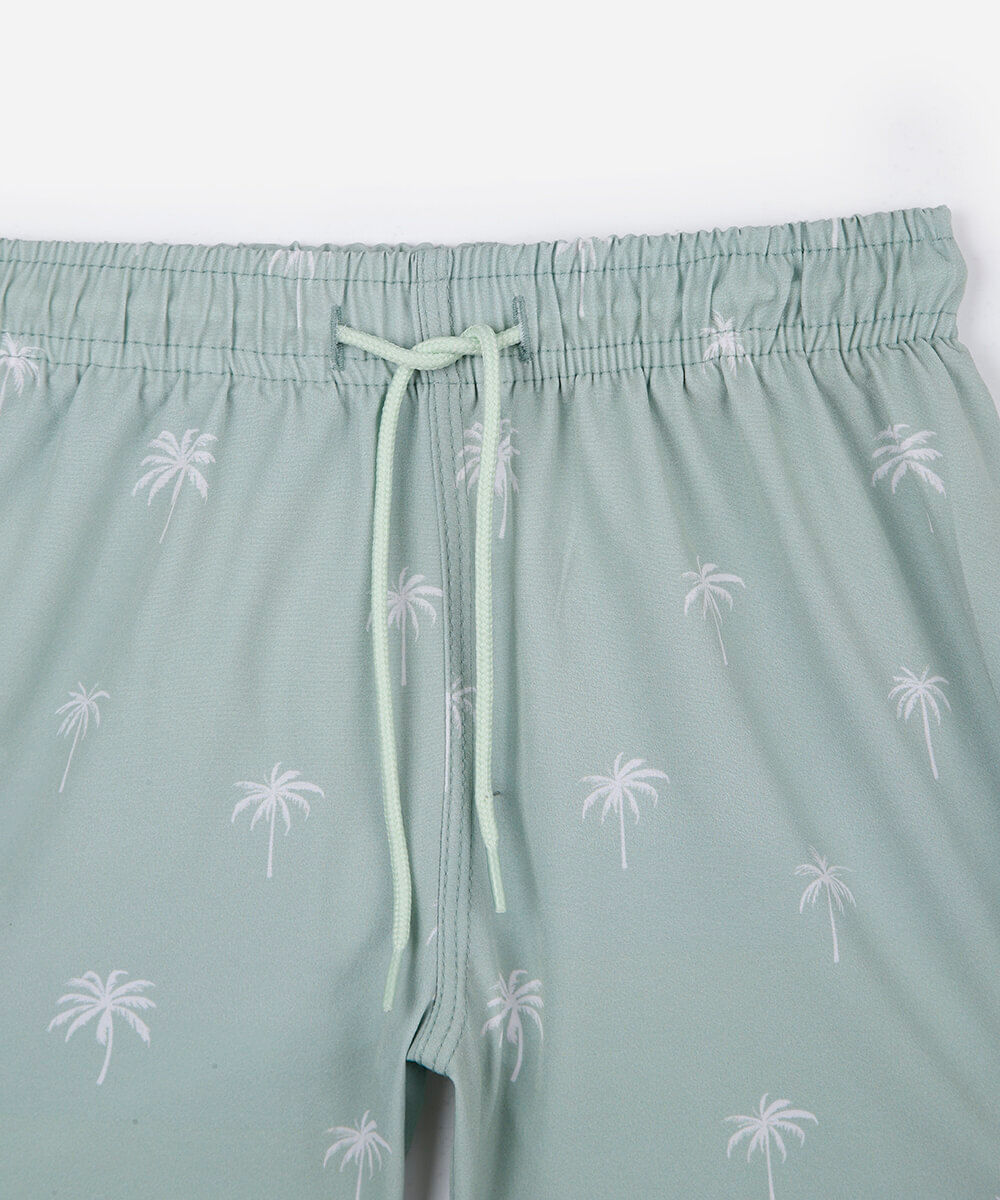 short boardshort infantil coqueiros verde